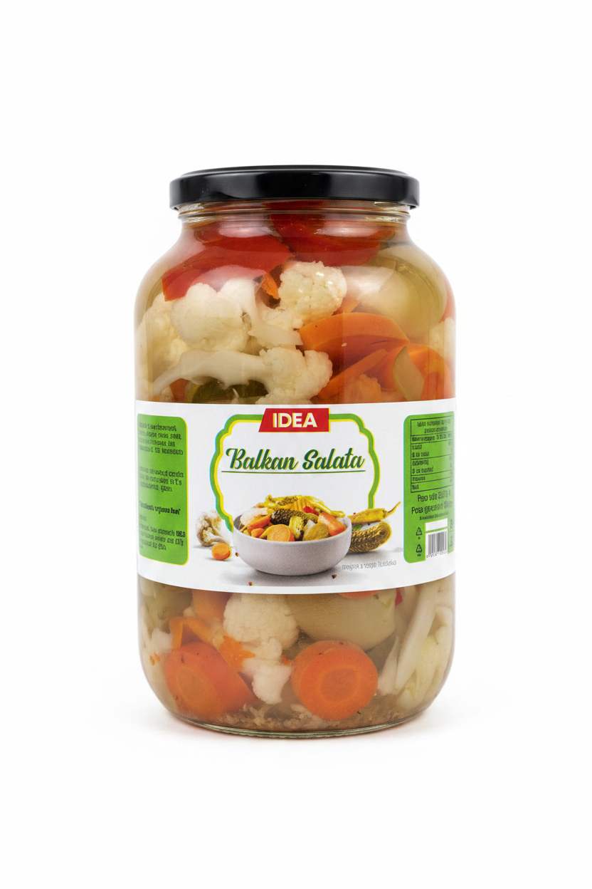 Idea Balkan Salata - Sfondo Bianco