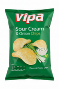 Vipa Sour Cream & Onion Chips - Sfondo Bianco